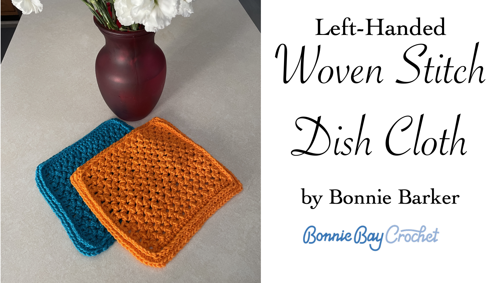 Left-Handed Woven Stitch Dish Cloth
