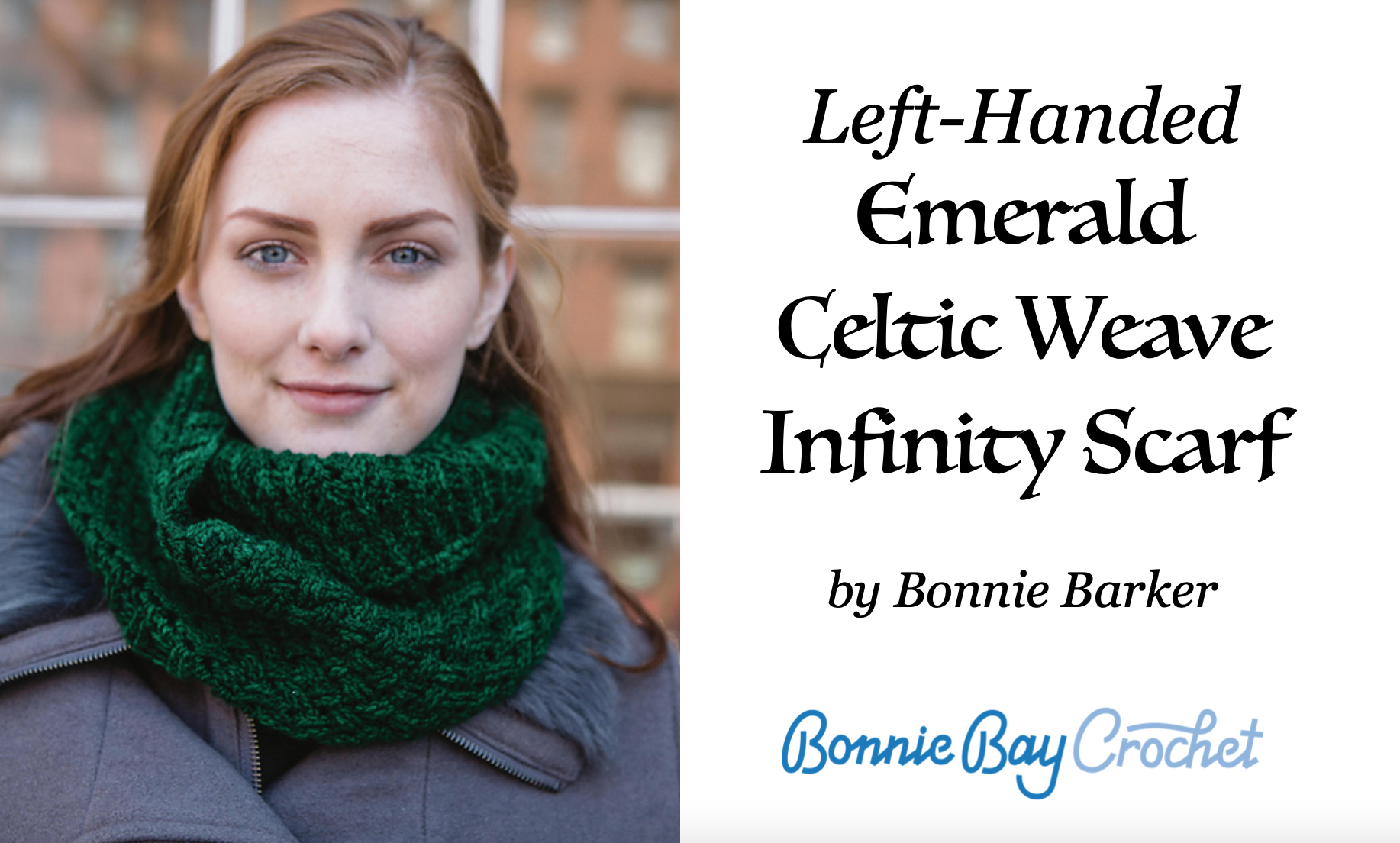 Left-Handed Emerald Celtic Weave Infinity