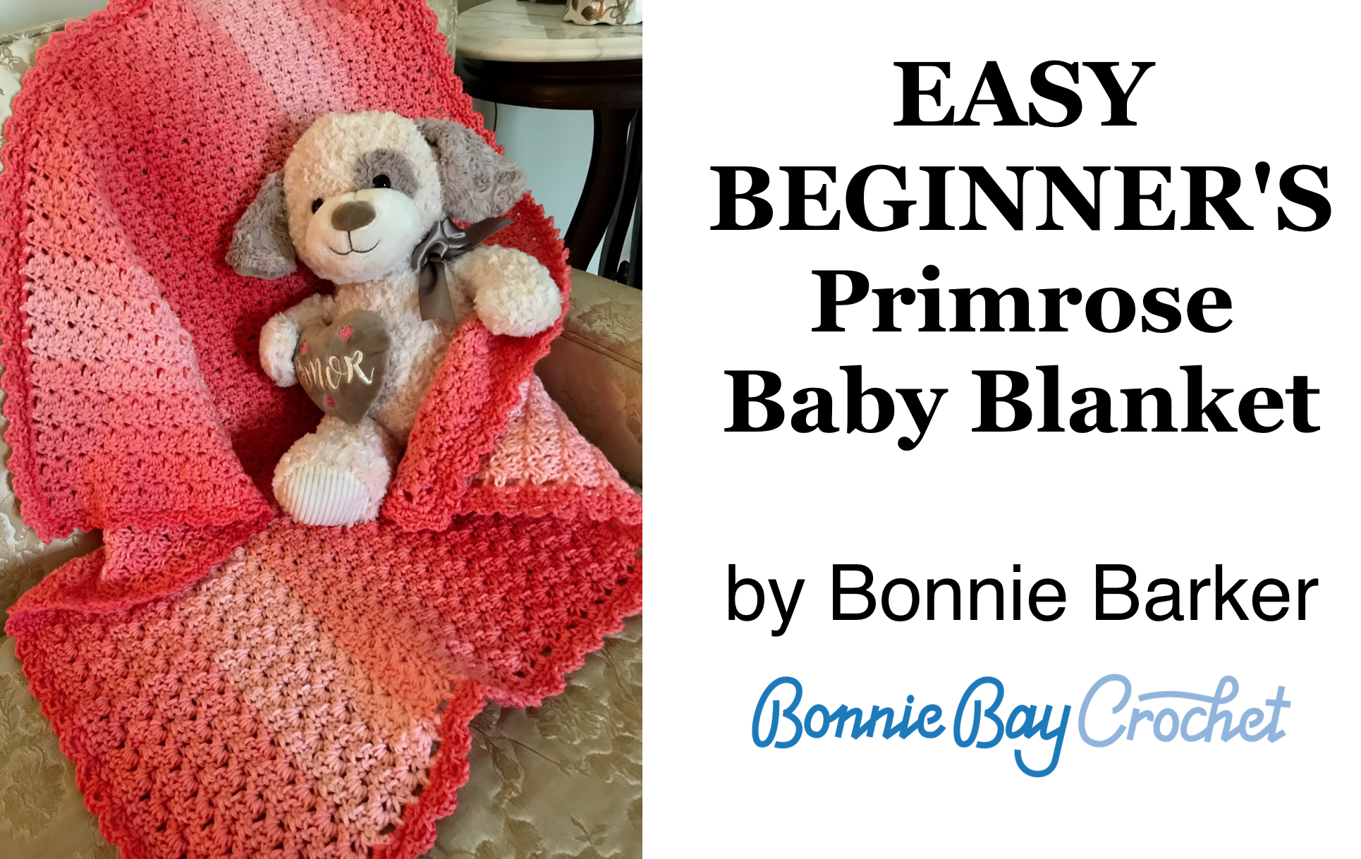 EASY BEGINNER Primrose Baby Blanket