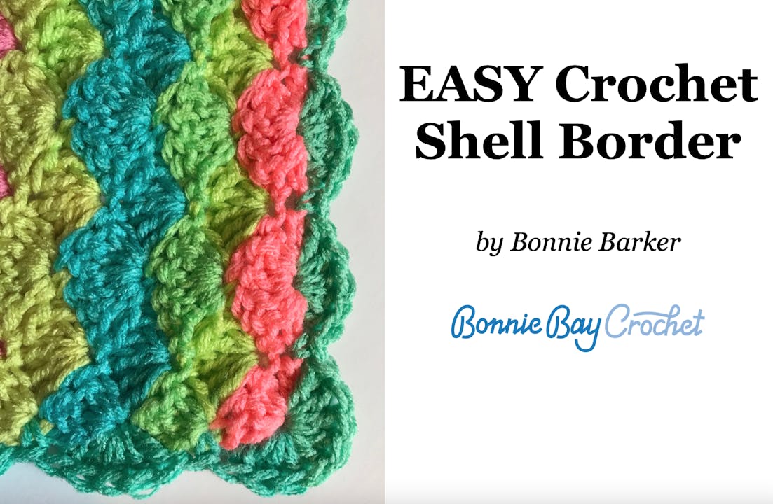 EASY Shell Edging Easy Beginner Bonnie Bay Crochet