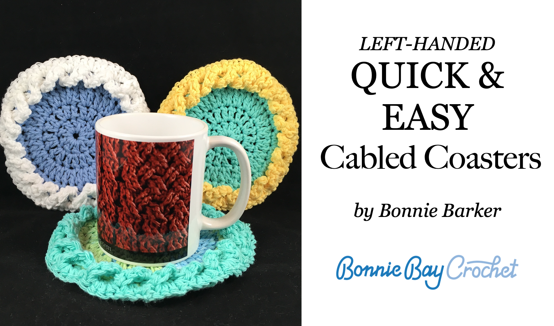 Left-Handed Quick and Easy Cabled Coasters