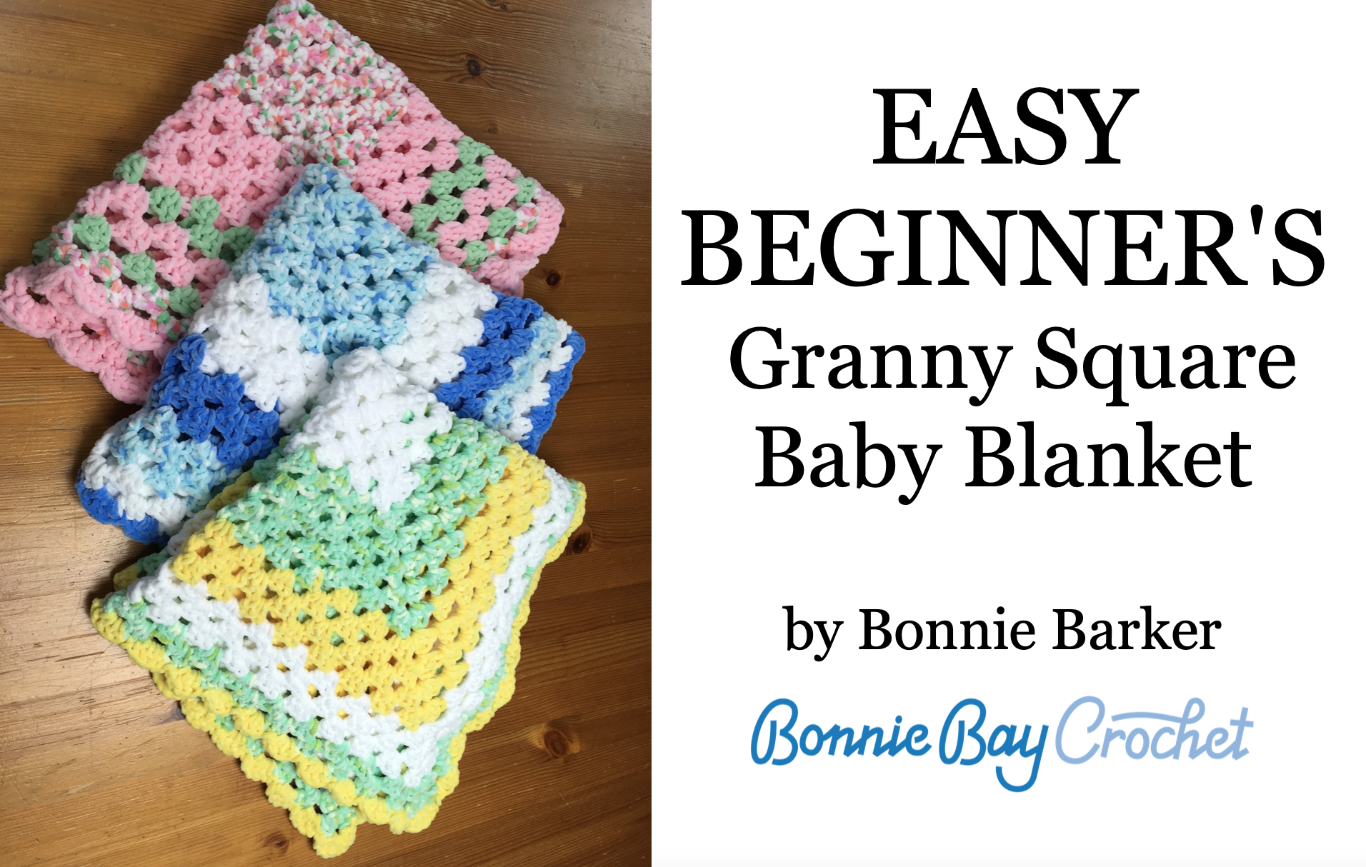 EASY BEGINNER Granny Square Baby Blanket