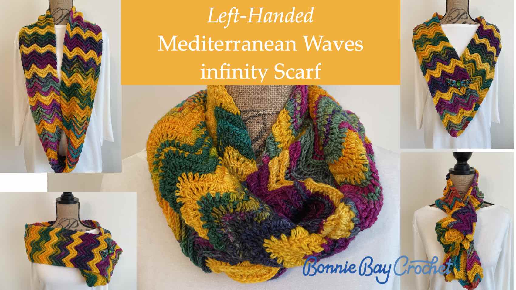 The Left-Handed Mediterranean Waves Infinity Scarf