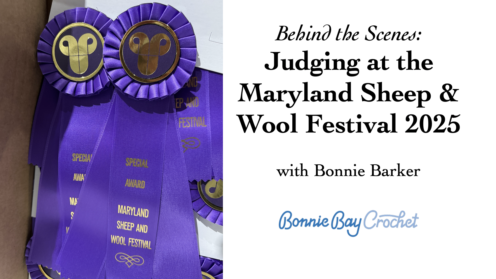 Judging Crochet Entries at the Maryland Sheep & Wool Festival 2025