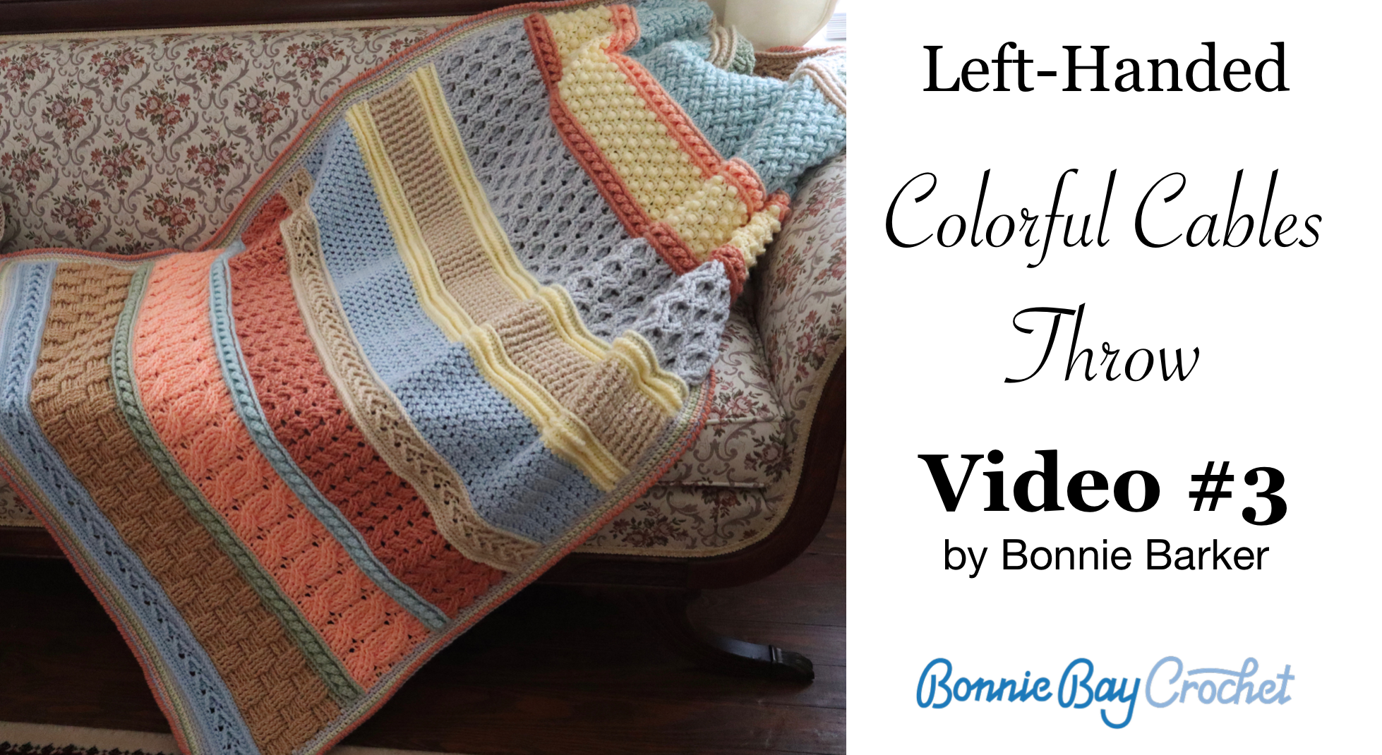 Left-Handed Colorful Cables Throw (3 of 4)