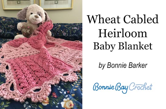 Wheat Cabled Heirloom Baby Blanket