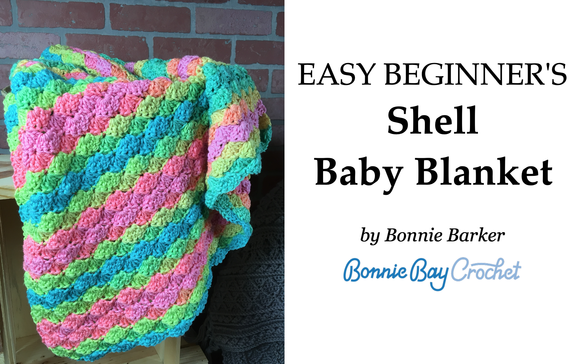 EASY BEGINNER Shell Baby Blanket