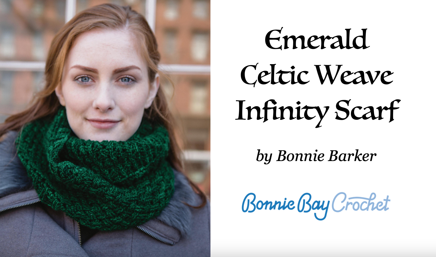 Emerald Celtic Weave Infinity Scarf