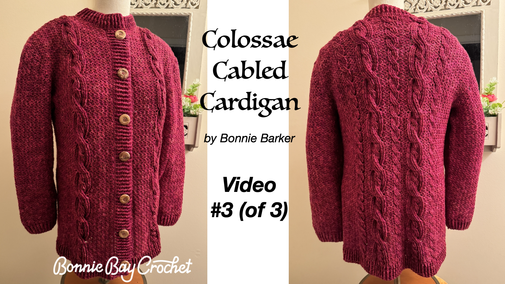 Colossae Cabled Cardigan Part 3: Button Band, Collar & Sleeves