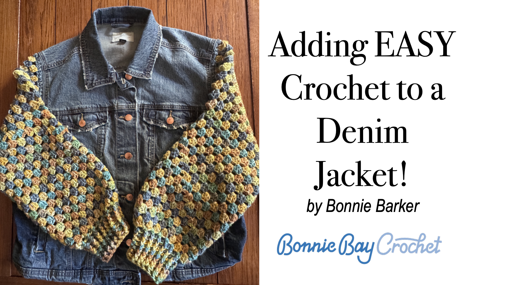 Adding EASY Crochet to a Denim Jacket!