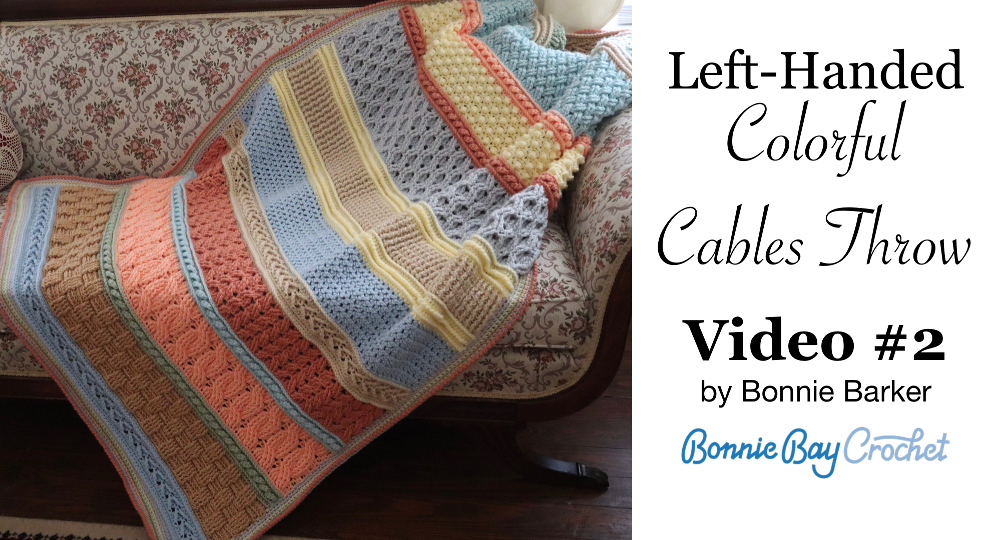 Left-Handed Colorful Cables Throw (2 of 4)