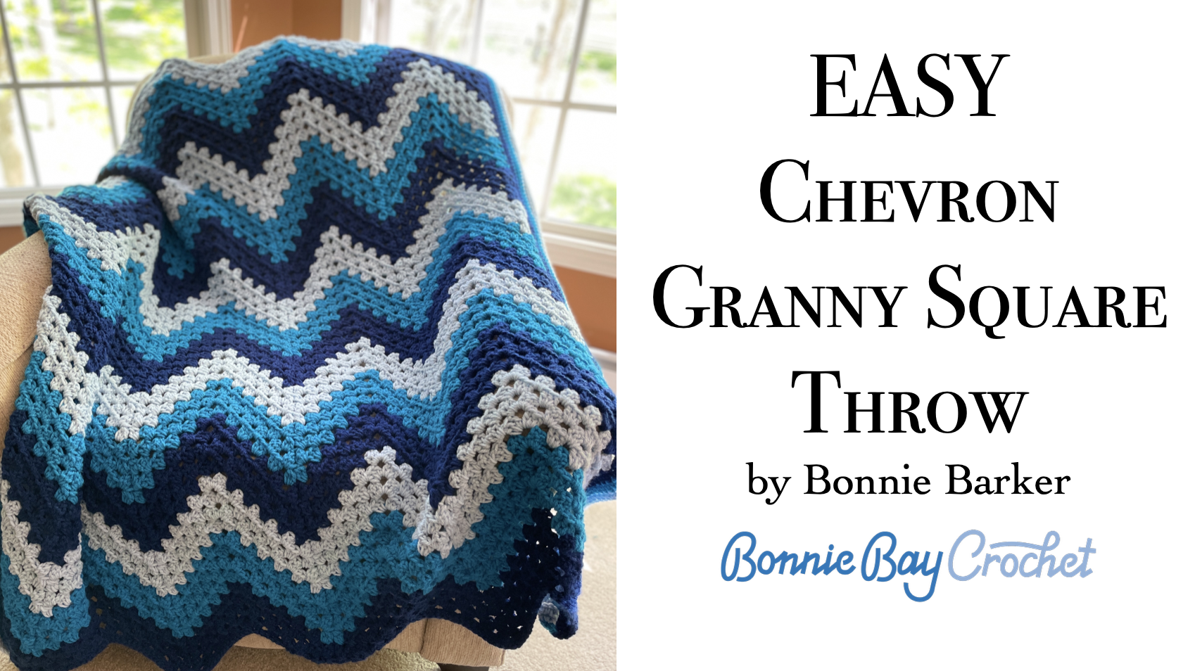 EASY Chevron Granny Square Throw