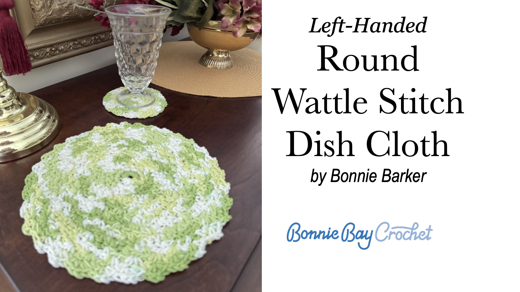 Left-Handed Round Wattle Stitch Dish Cloth