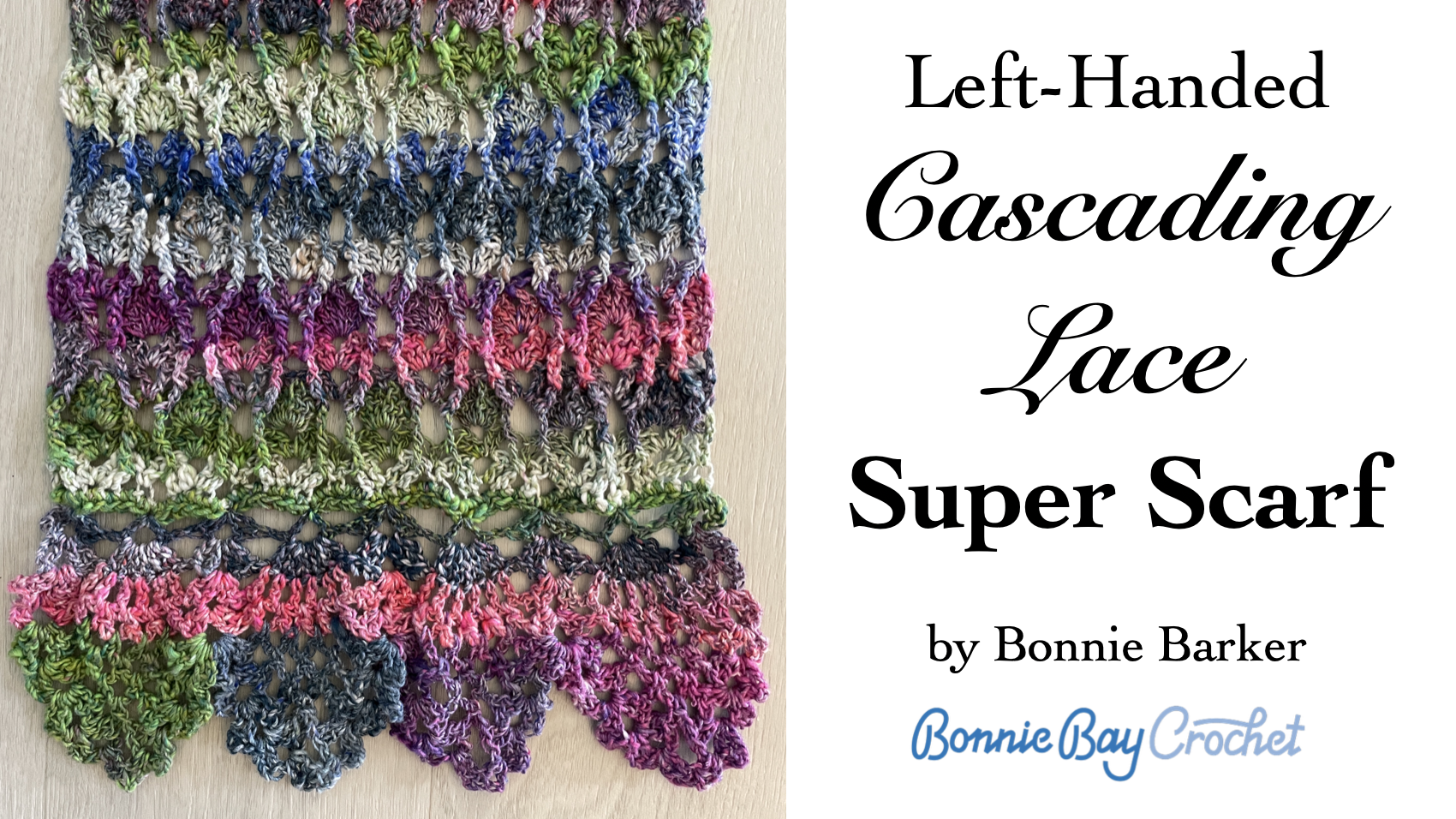 Left-Handed Cascading Lace Super Scarf
