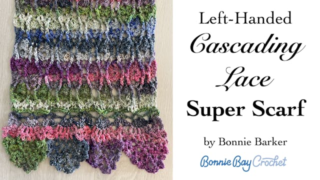 Left-Handed Cascading Lace Super Scarf