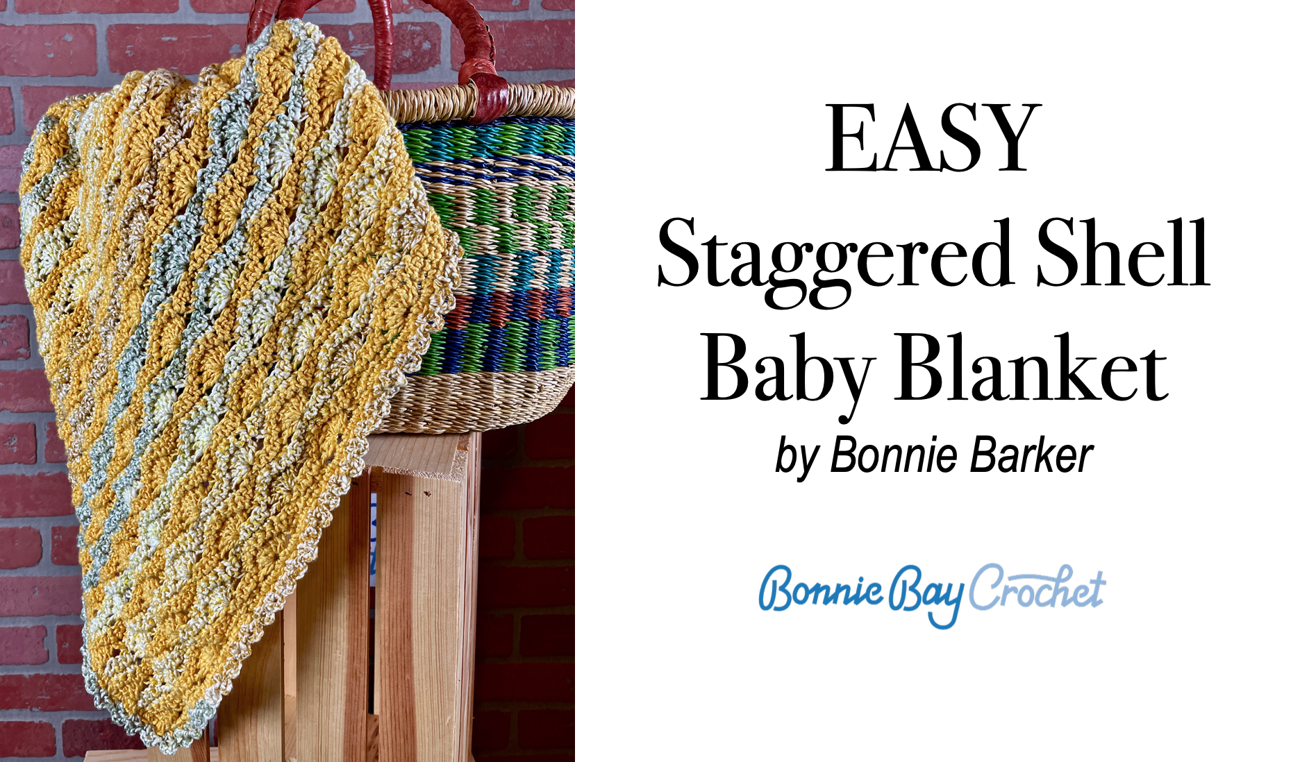 EASY Staggered Shell Baby Blanket