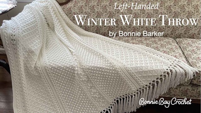 Left-Handed Winter White Throw