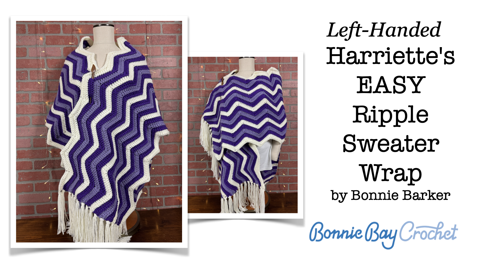 Left-Handed Harriette's EASY Ripple Sweater Wrap