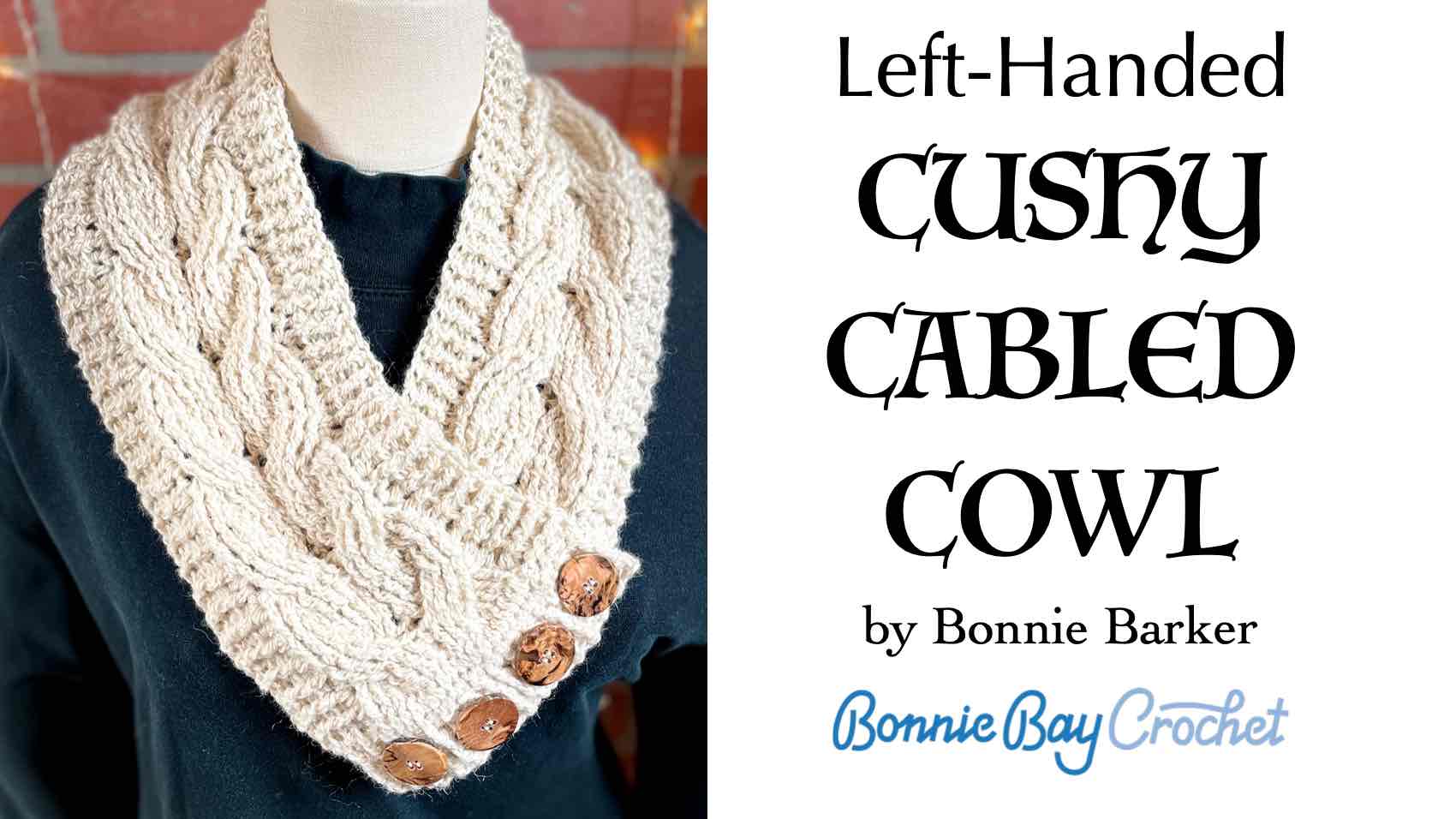 Left Handed Cushy Cabled Cowl