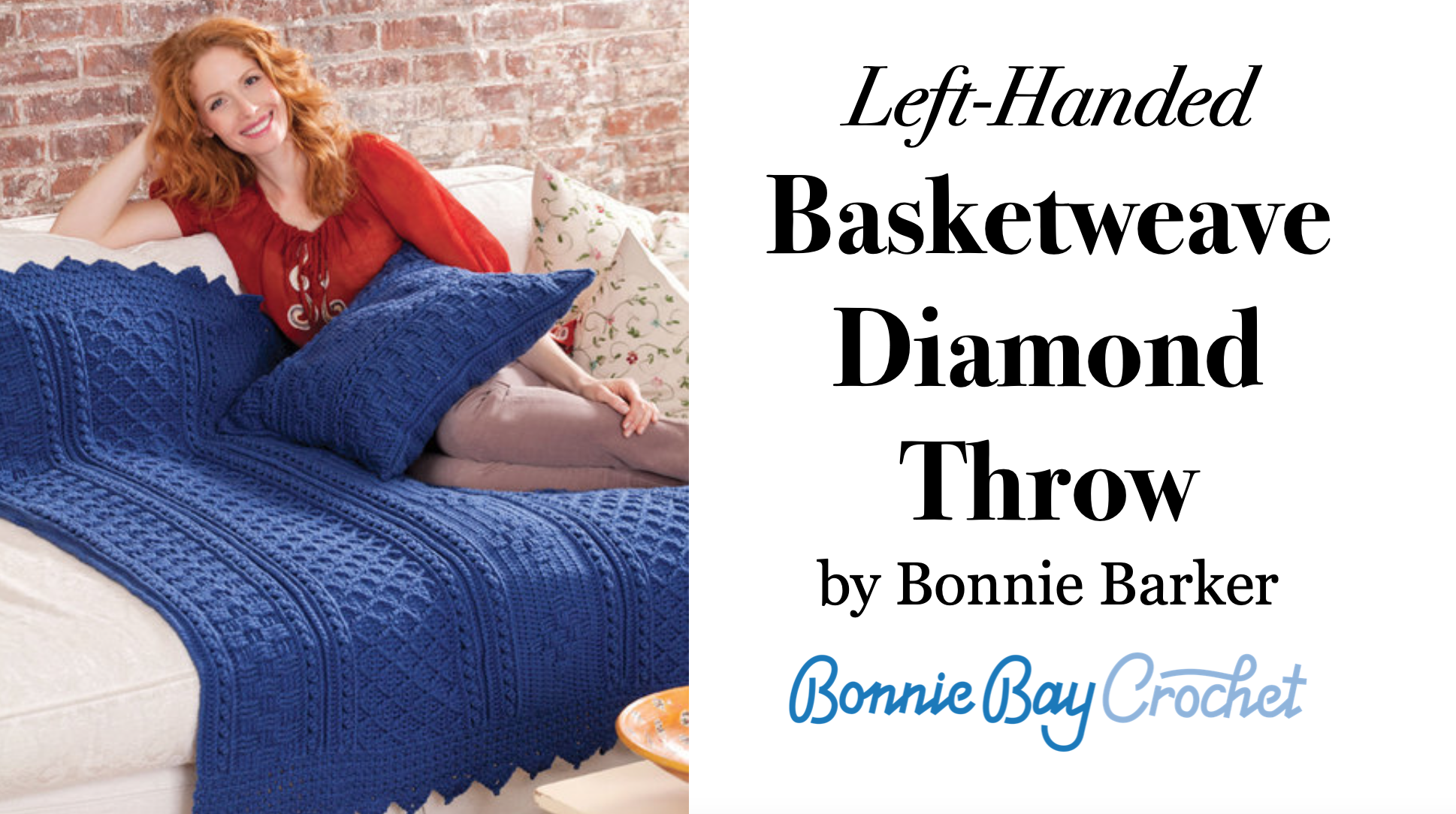 Left-Handed Basketweave Diamond Throw