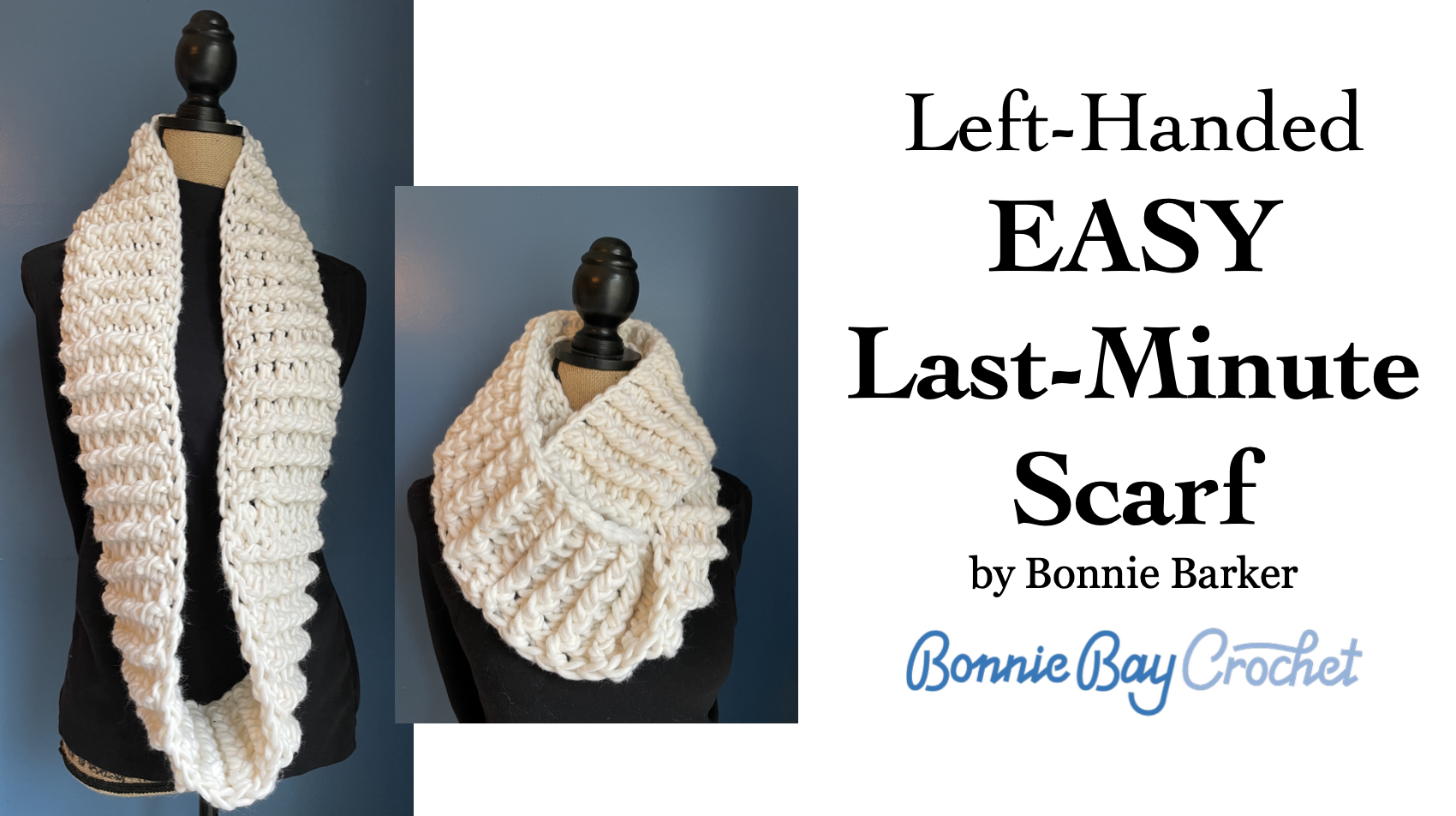 Left-Handed EASY Last-Minute Ribbed Scarf
