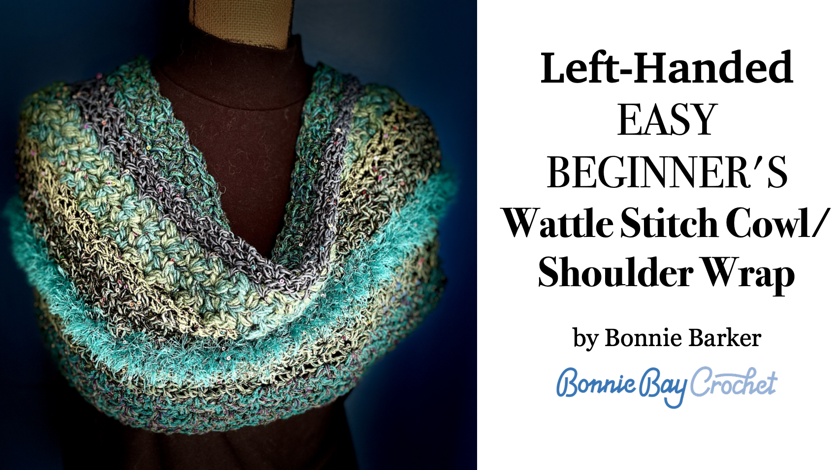 Left-Handed EASY Beginner's Wattle Stitch Cowl