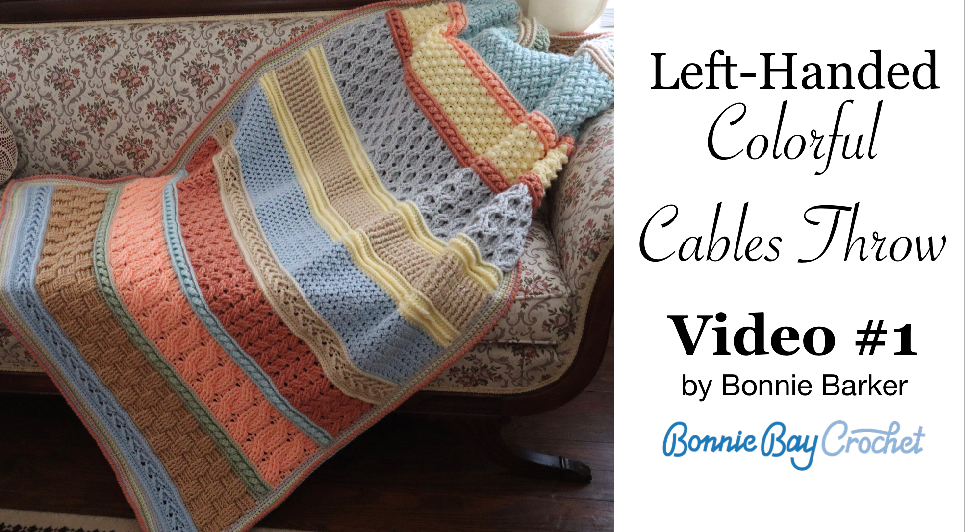 Left-Handed Colorful Cables Throw (1 of 4)