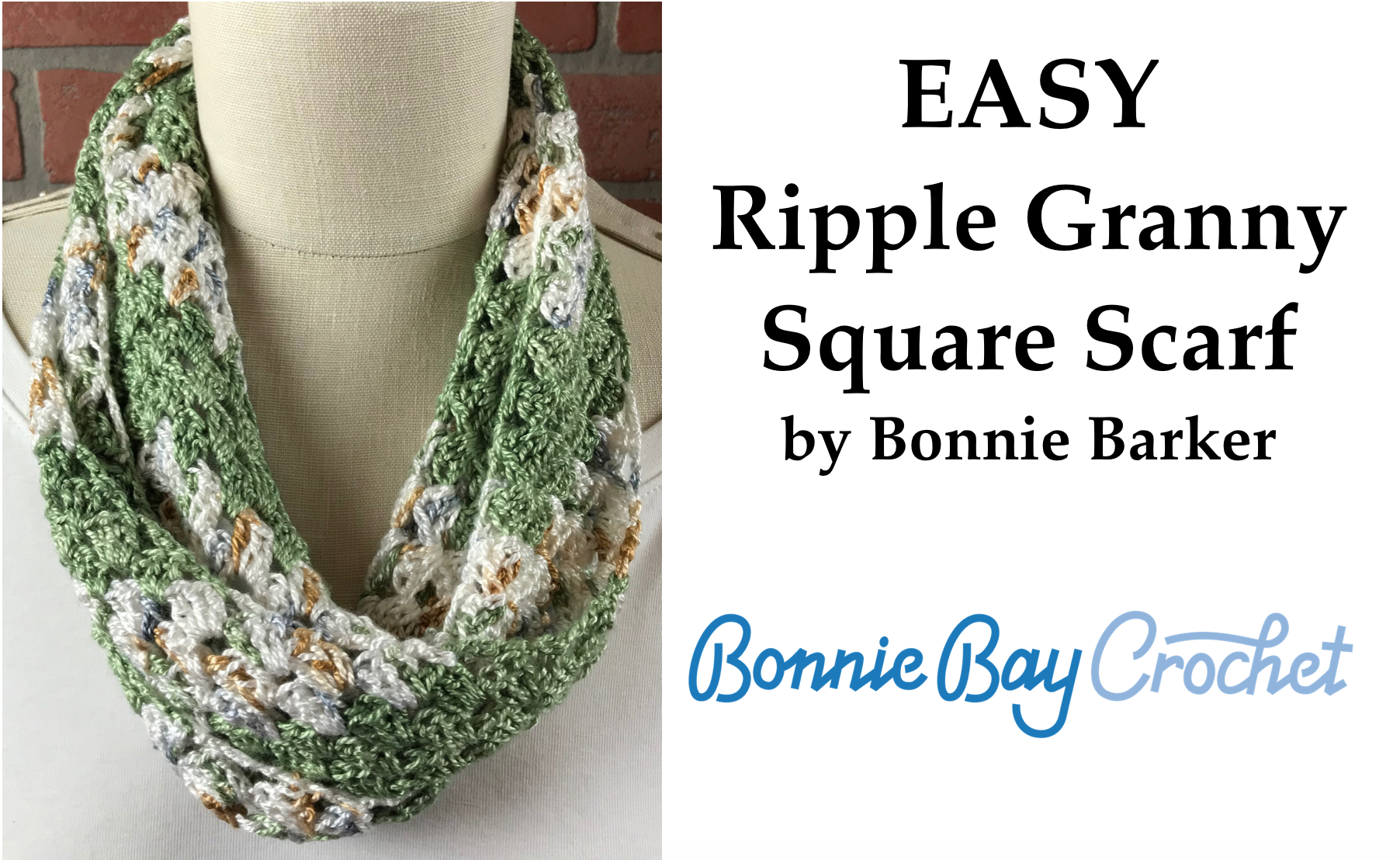 EASY Ripple Granny Square Scarf