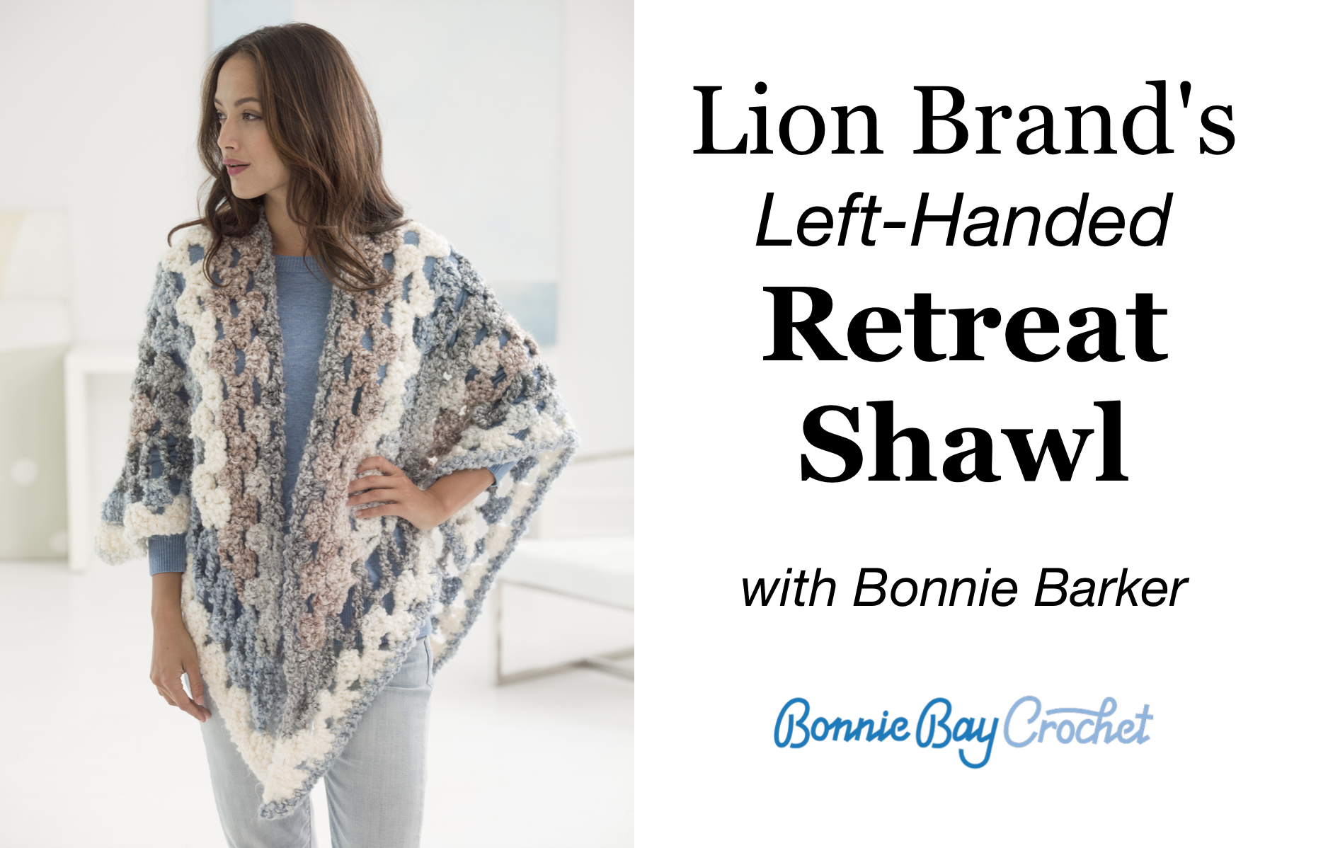 Left-Handed Lion Brand Retreat Shawl