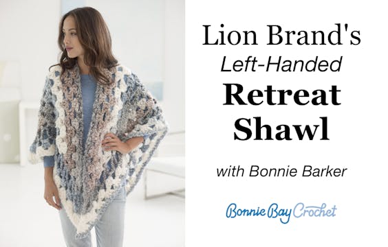 Left-Handed Lion Brand Retreat Shawl