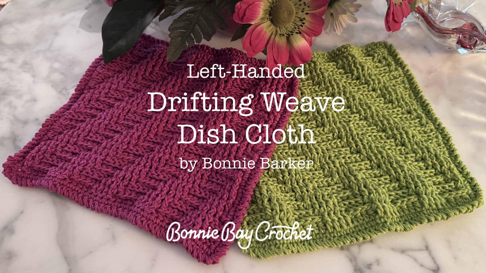 Left-Handed Drifting Weave Dish Cloth