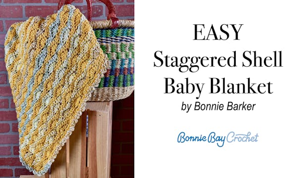 EASY Staggered Shell Baby Blanket