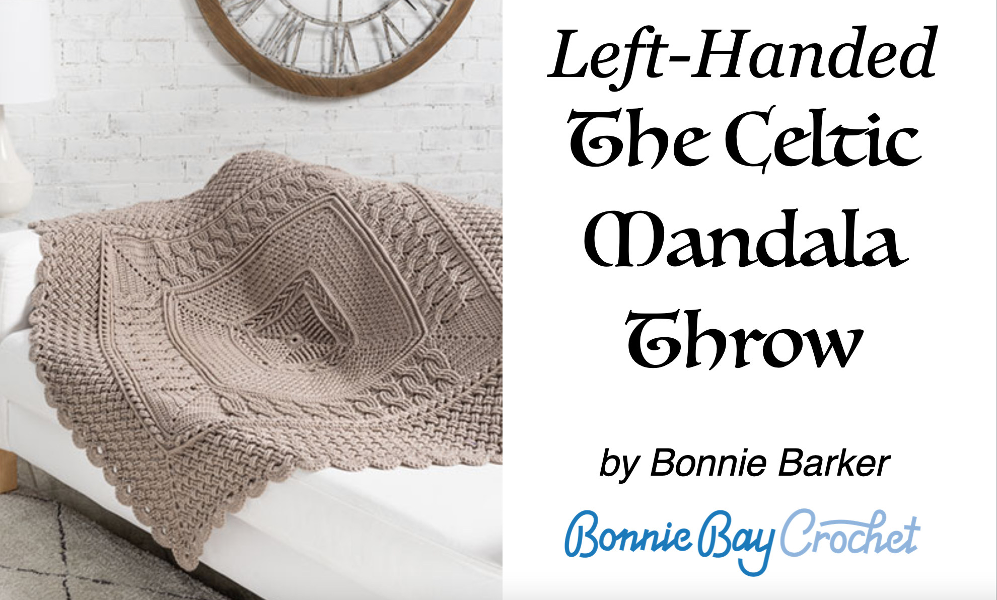 LeftHanded Celtic Mandala Throw Bonnie Bay Crochet