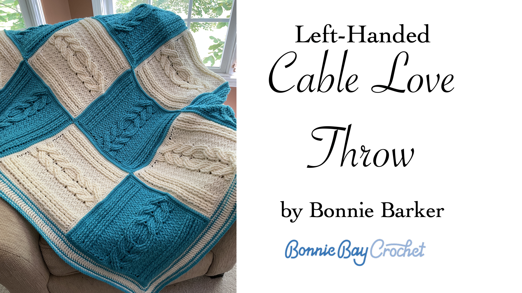 Left-Handed Cable Love Throw