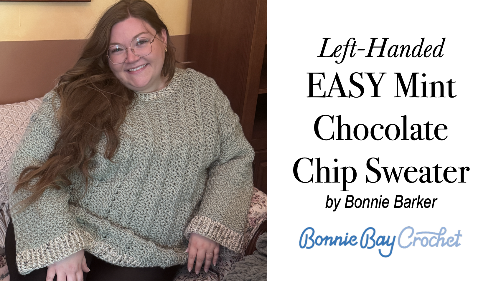 Left-Handed EASY Mint Chocolate Chip Sweater