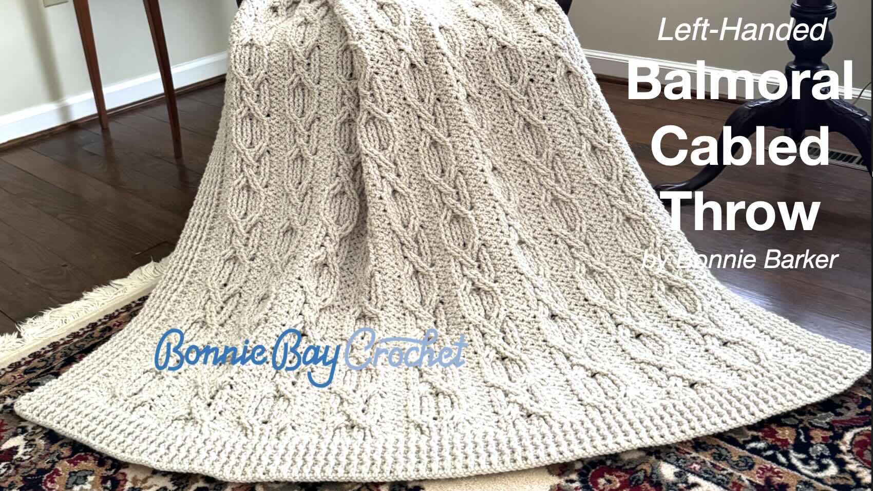 Left-Handed Balmoral Cabled Throw