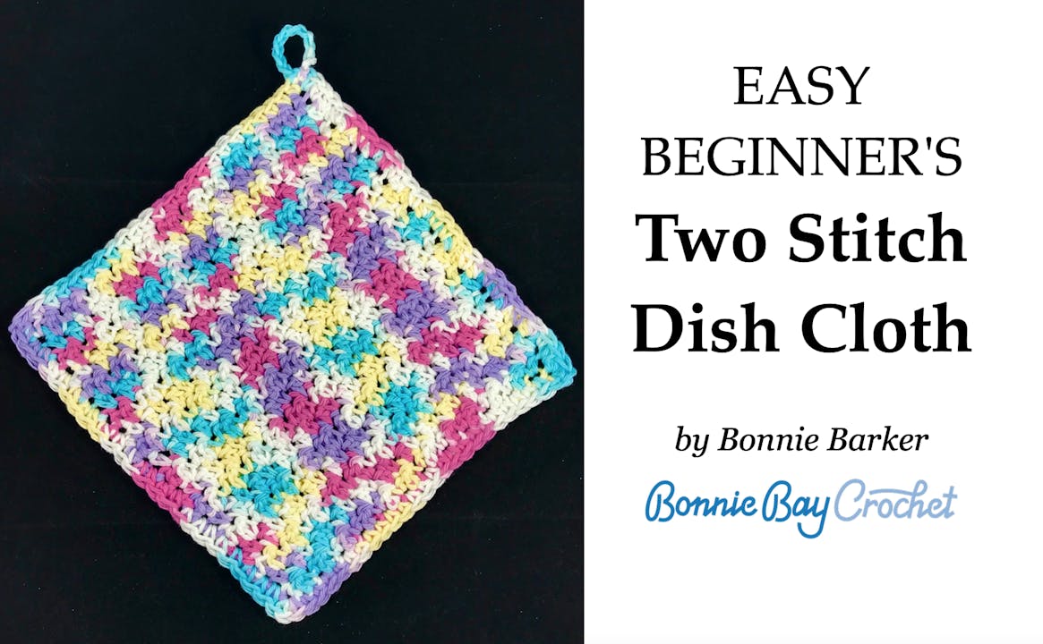 EASY Knit Cabled Dish Cloth, by Bonnie Barker 