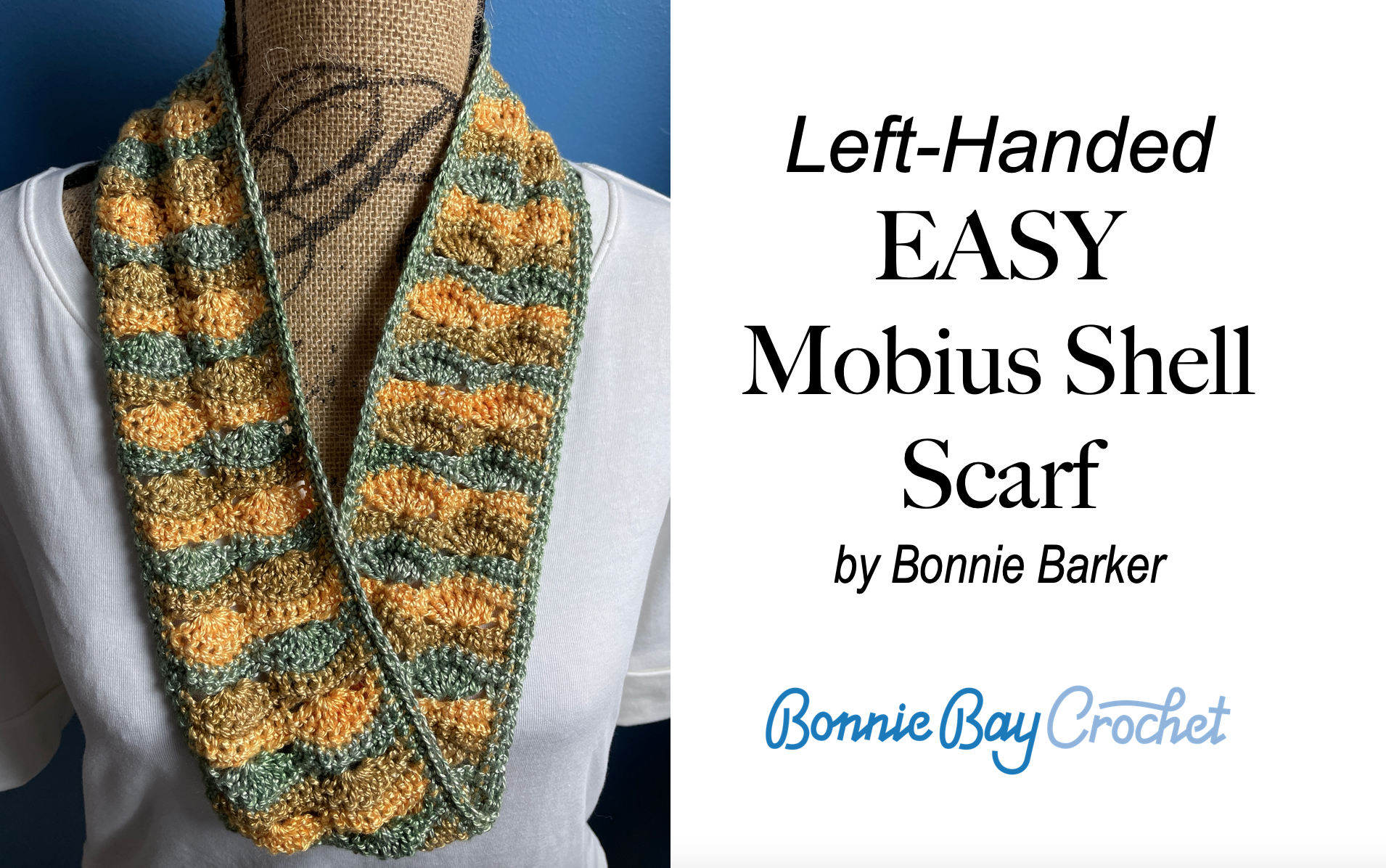 Left-Handed EASY Mobius Shell Scarf