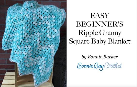 EASY BEGINNER Ripple Granny Square Ba...