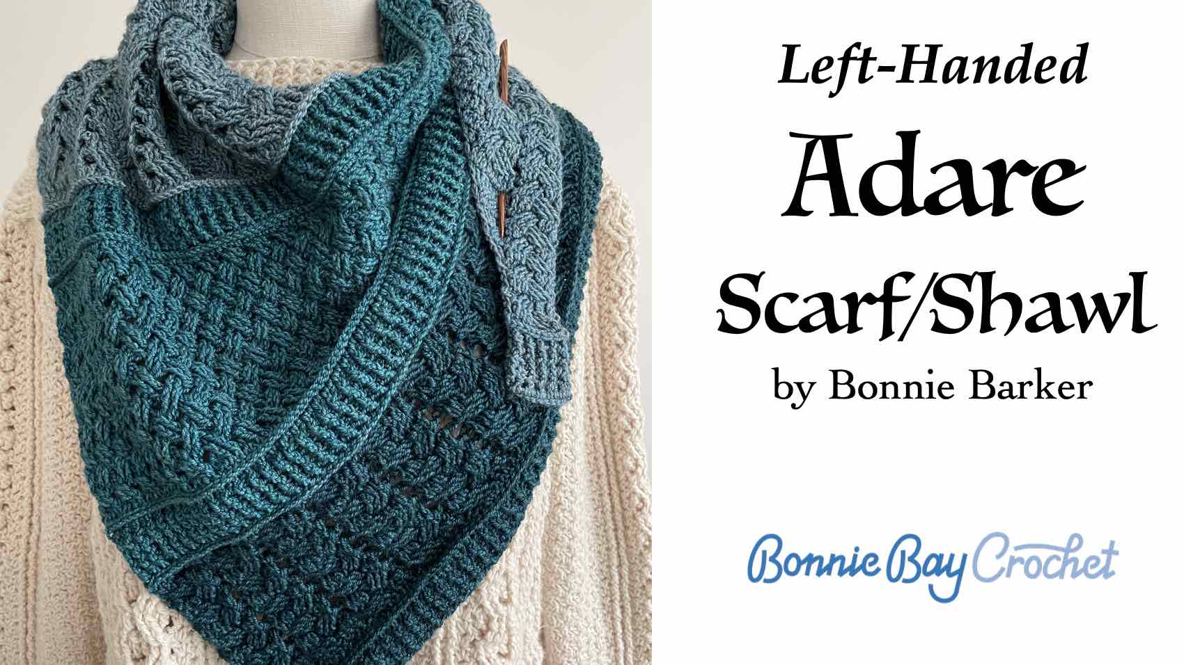 Left-Handed The Adare Scarf or Shawl