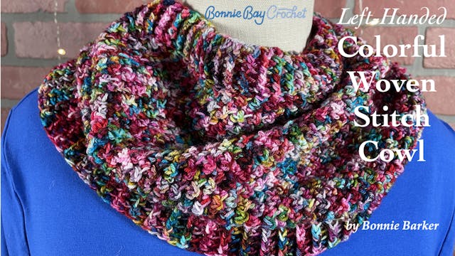 Left-Handed Colorful Woven Stitch Cowl