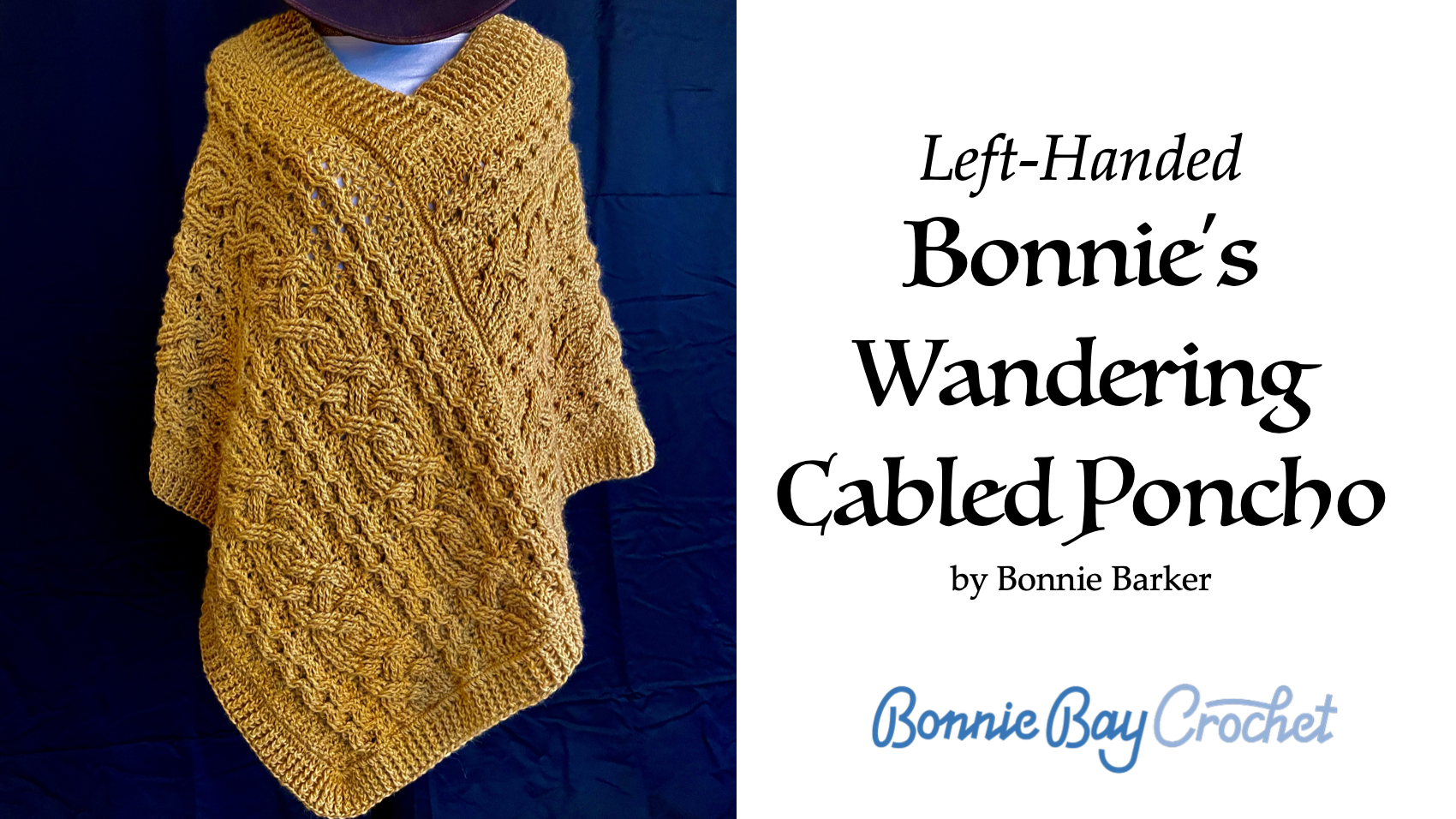 Left-Handed Bonnie's Wandering Cabled Poncho