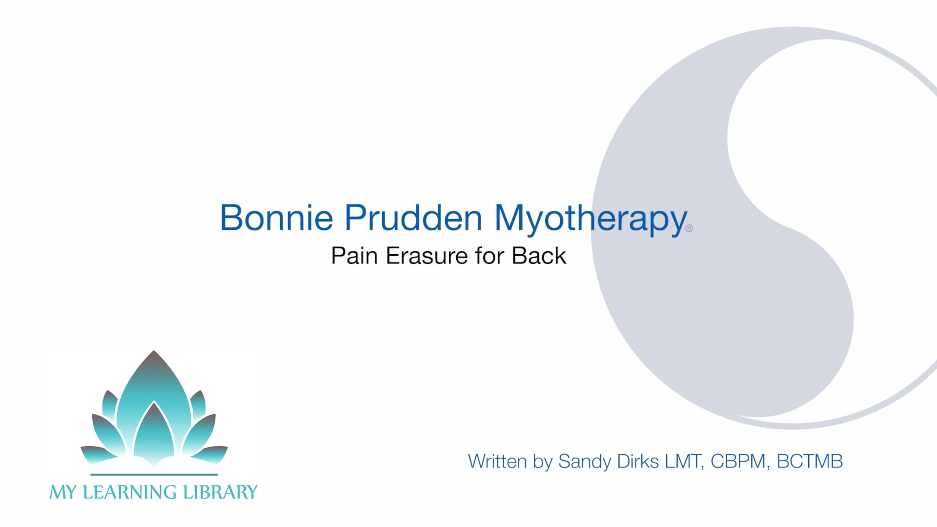 Pain Erasure for Your Back The Bonnie Prudden Way Book