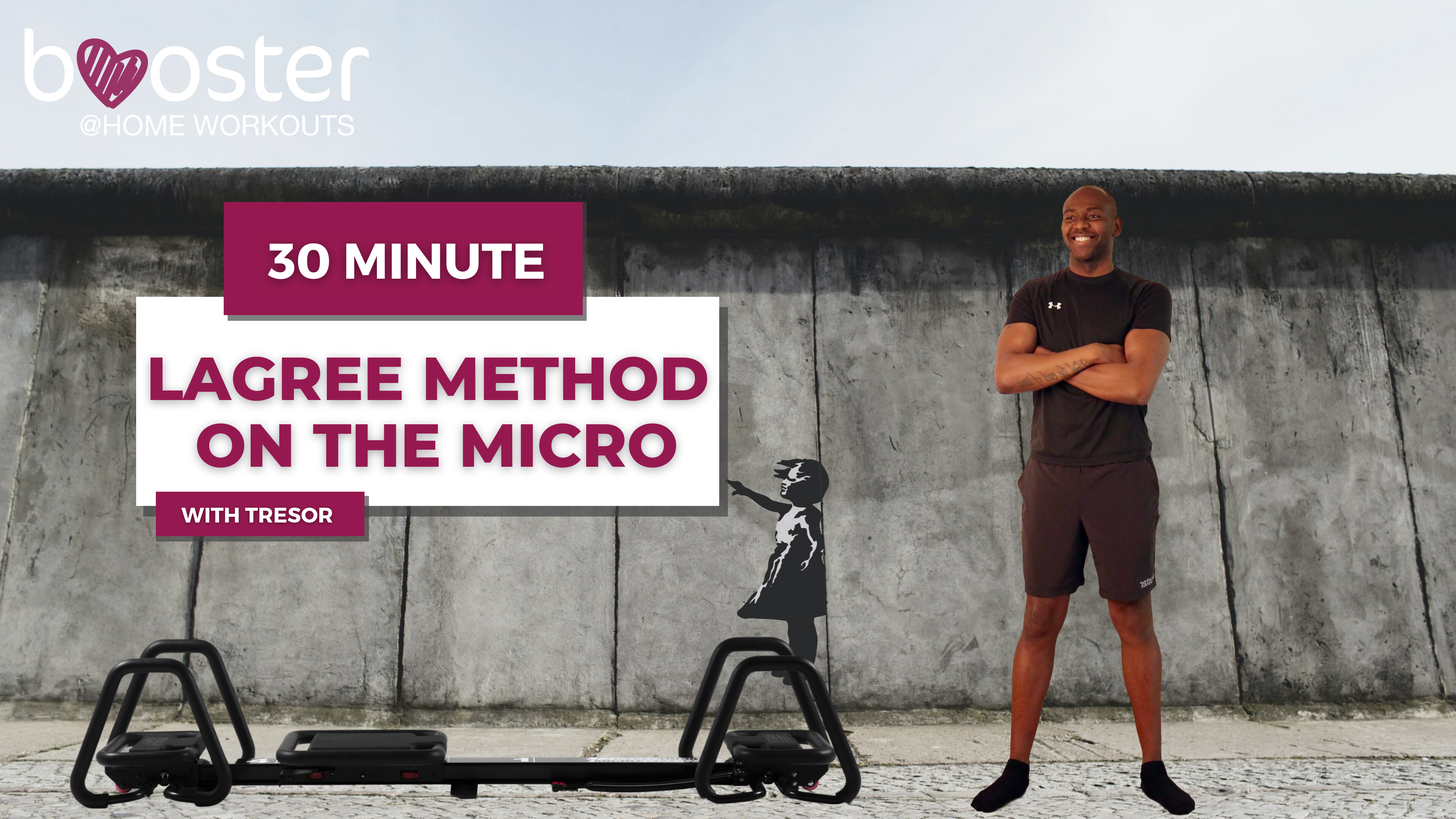 30' Lagree on the Micro in front of the Berlin Wall 