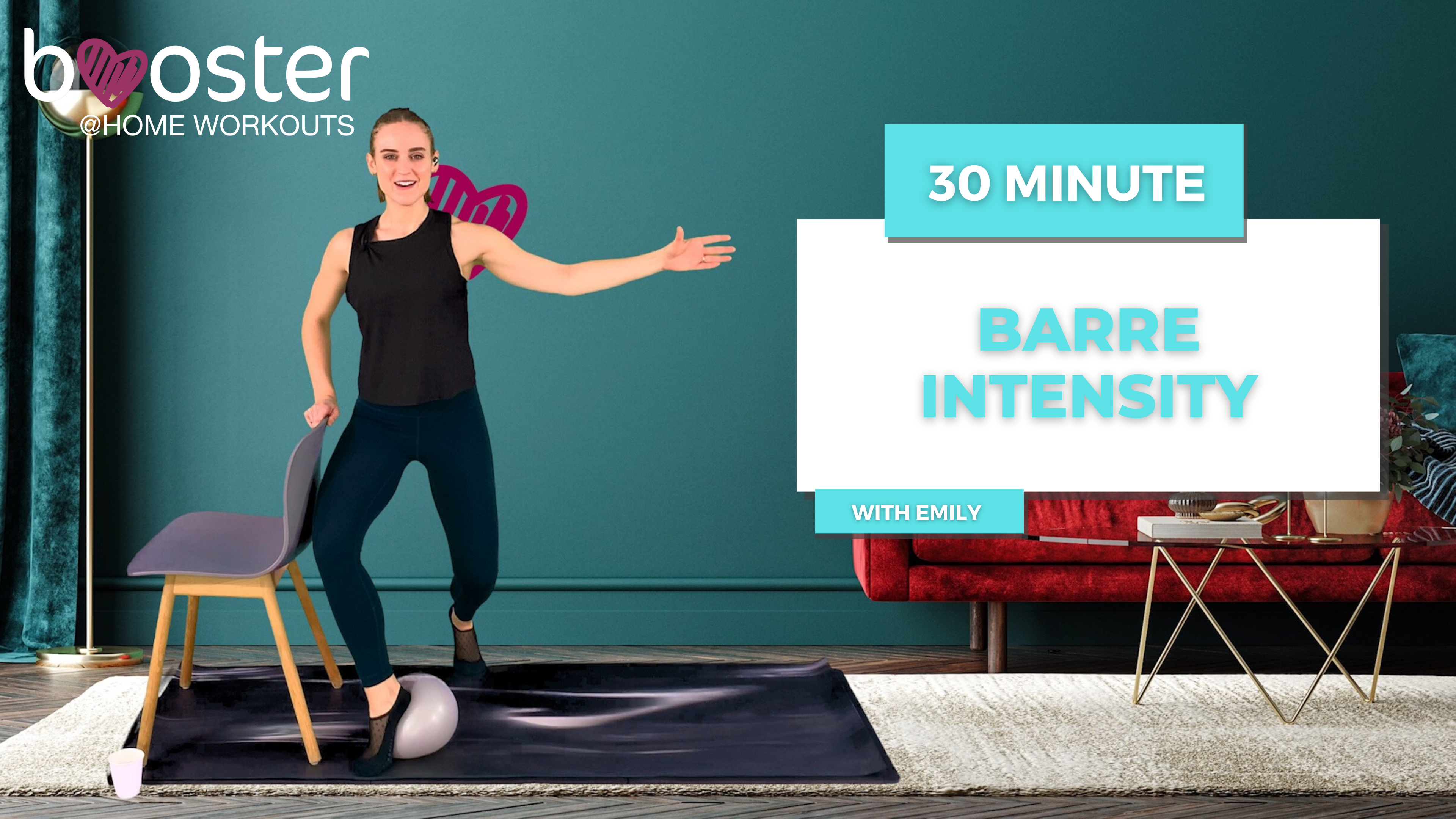 30' barre intensity in a deep sky blue living room