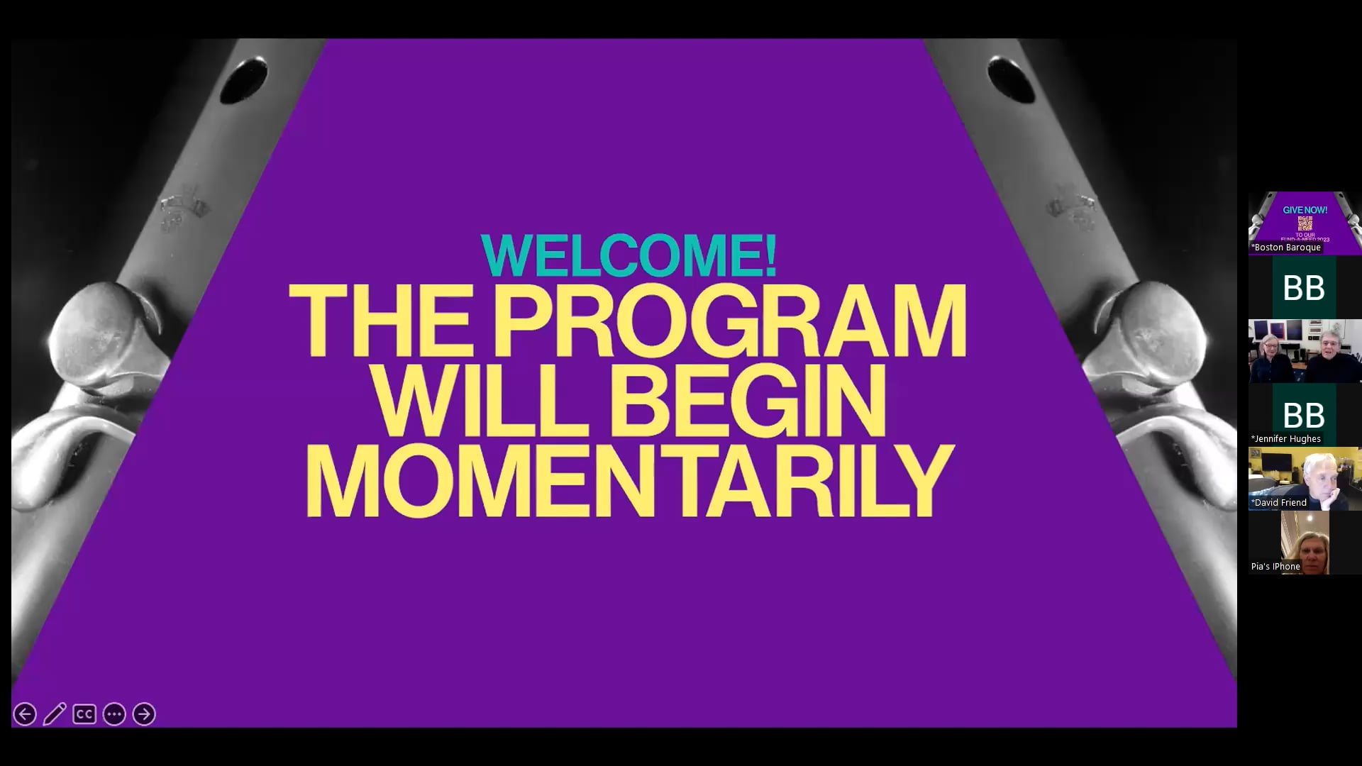 Boston Baroque Virtual Gala 2023