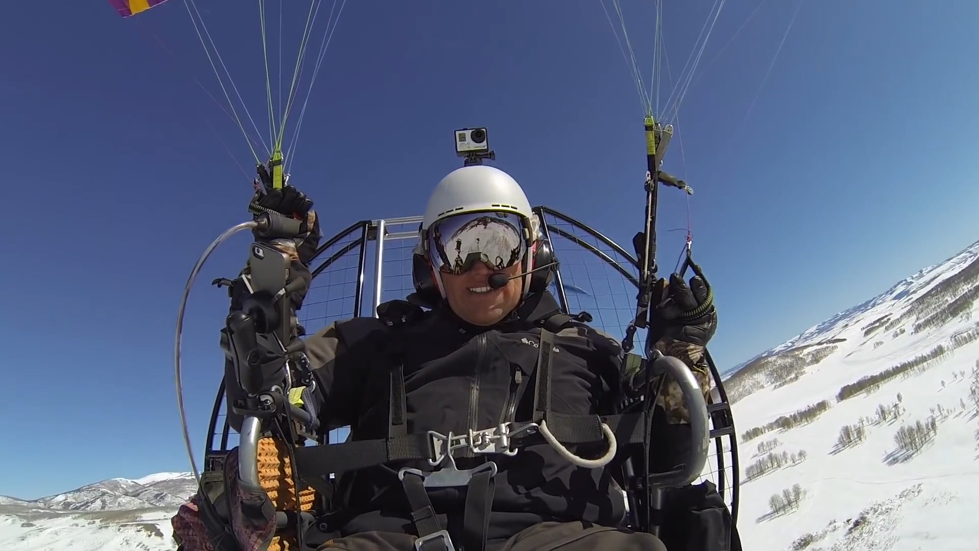 Winter Mountain Paramotor Flying