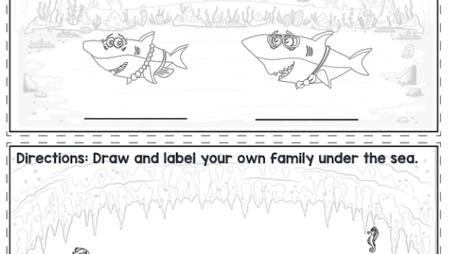 Baby Shark Worksheet - Counting