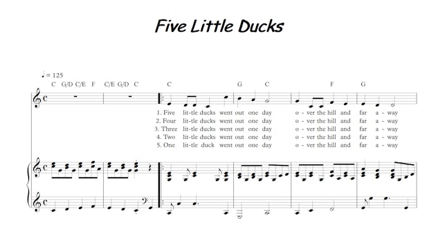 Five Little Ducks Sheet Music