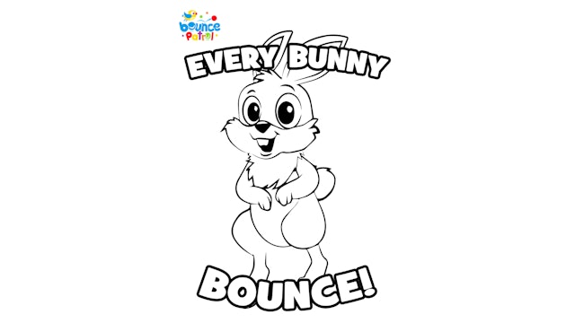 Bounce Like a Bunny Colouring Sheet